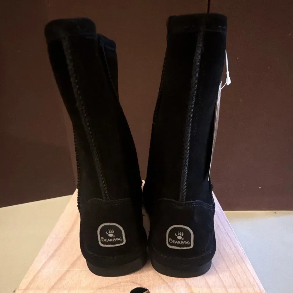 BEARPAW Dorado II Women’s Black Suede Mid-Calf Pull-On Boots US 8/9